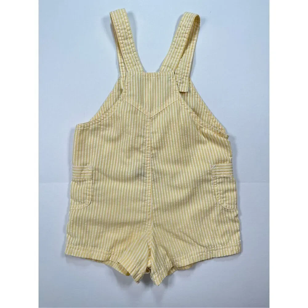 Vintage Izod Lacoste Infant Toddler Seersucker Romper Crocodile Logo Size 2T - Picture 3 of 8